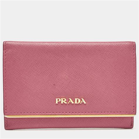 prada saffiano flap-top card case|prada card holders.